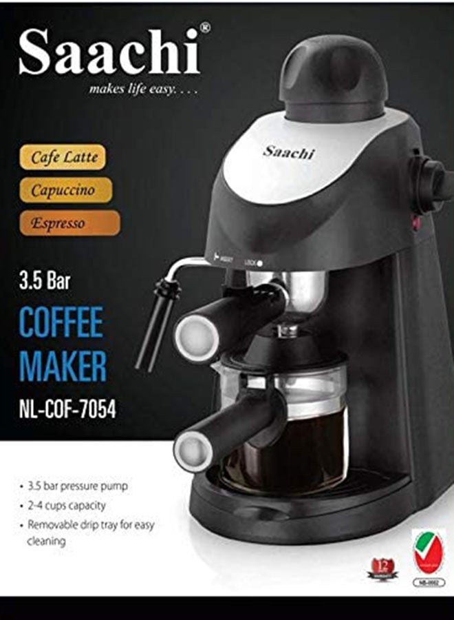 Coffee Maker  With 3.5 Bar Automatic Steam Pressure Pump 240.0 ml 800.0 W NL-COF-7054-BK Black