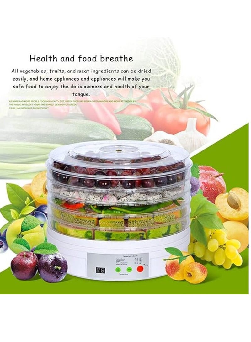 Food Dryer Fruit Dehydrater Timer Mushroom Vegetable Fruit Dryer, Food Dryer with Adjustable Temperature Control