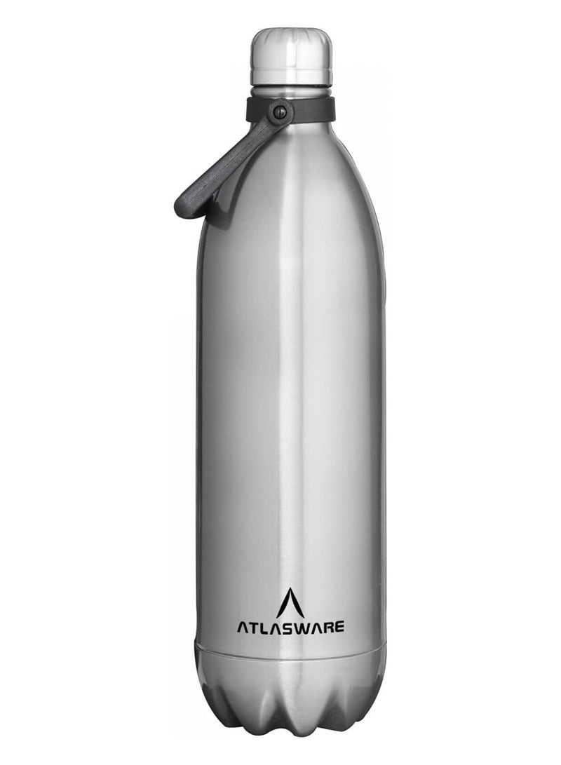 Atlasware Stainless Steel Vacuum Bottle, 1750 ml - Matt