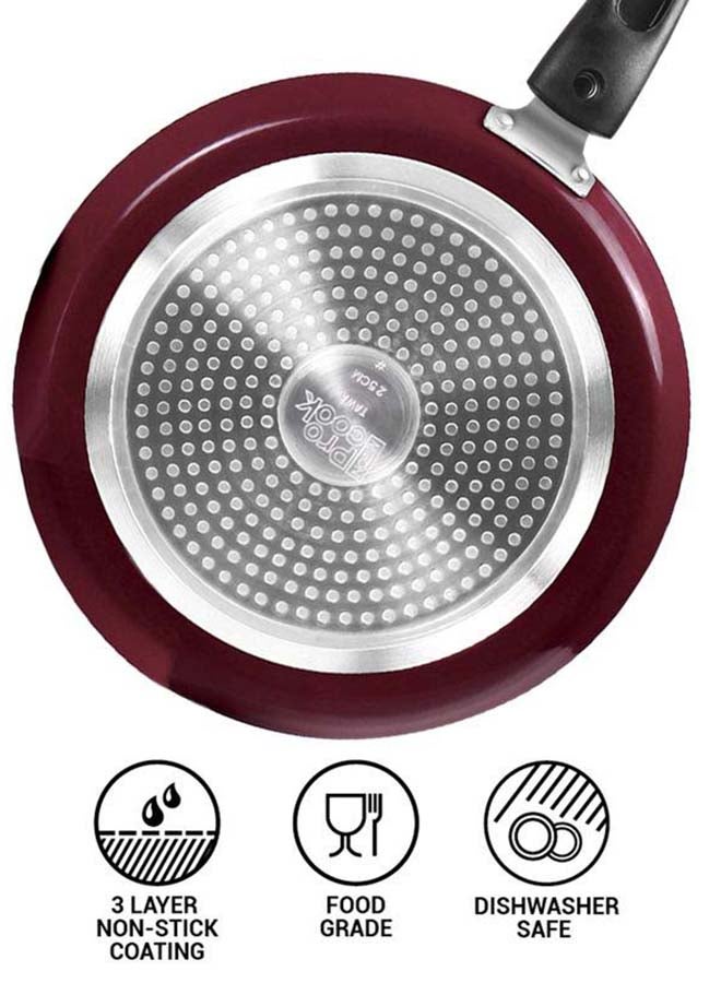 Cookware Set of 4 - Fry Pan (24 cm/1.6 L), Kadhai with Glass Lid (24 cm/2.5 L) & Tawa (25 cm), Induction & Flame Safe, Dishwasher Compatible - Kitchen Jewel Peach 24 cm Fry Pan, 24 cm Kadhai, 25 cm Tawa