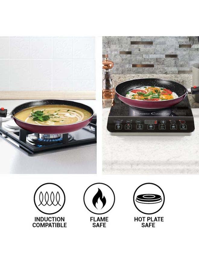 Cookware Set of 4 - Fry Pan (24 cm/1.6 L), Kadhai with Glass Lid (24 cm/2.5 L) & Tawa (25 cm), Induction & Flame Safe, Dishwasher Compatible - Kitchen Jewel Peach 24 cm Fry Pan, 24 cm Kadhai, 25 cm Tawa