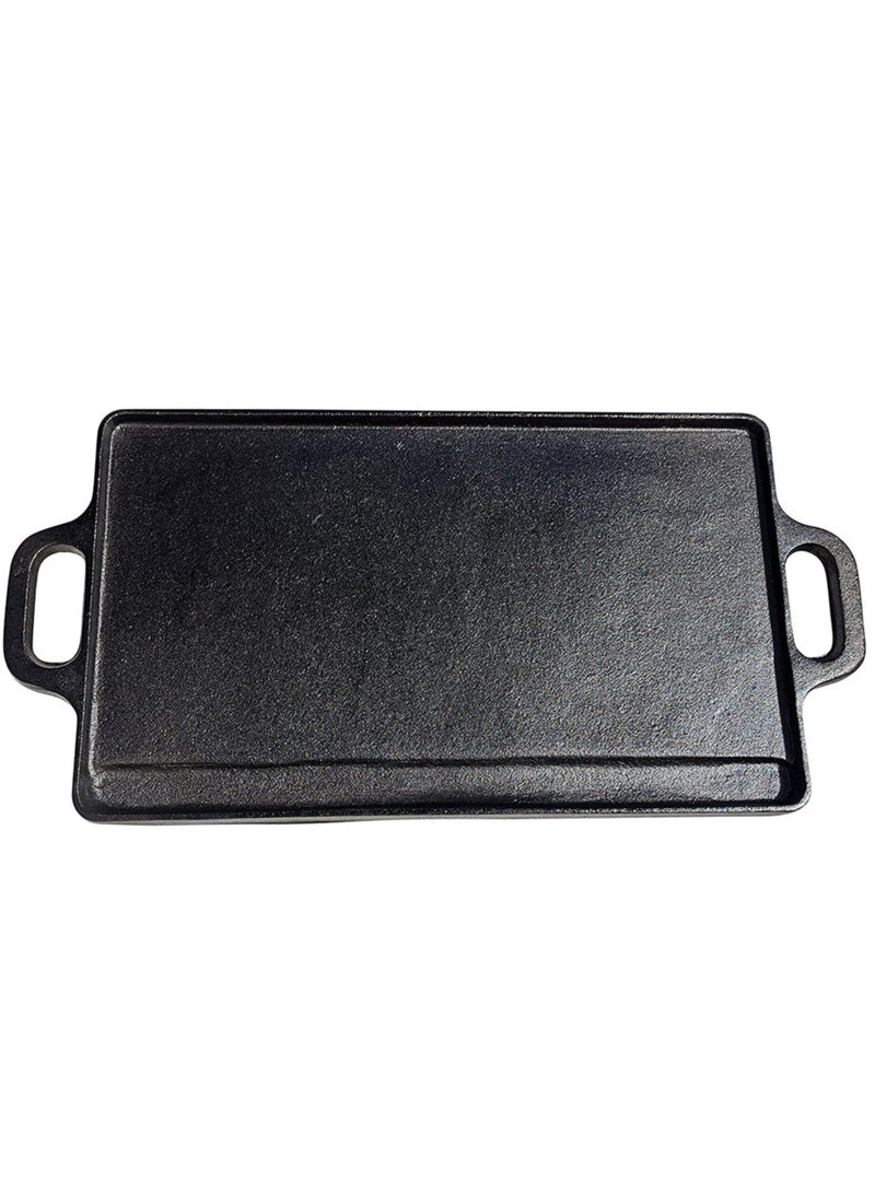 Black Rock Grill Cast Iron Griddle Reversible Grill Pan BBQ Plate 46cm x 23cm