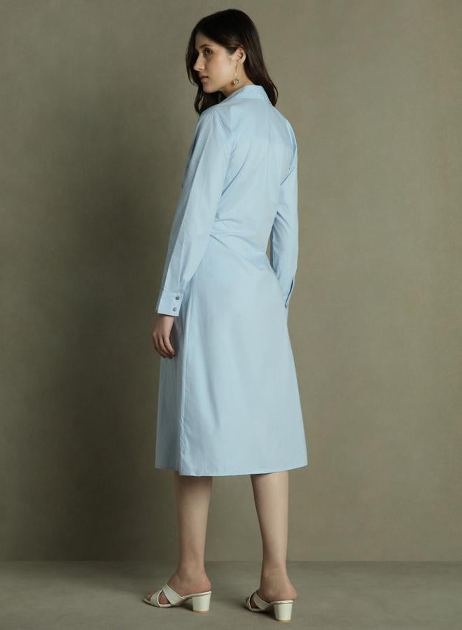 Pale Blue Shirtdress