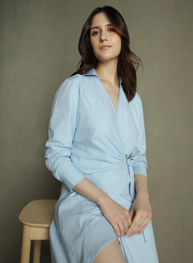 Pale Blue Shirtdress