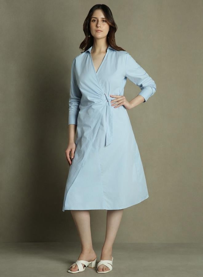 Pale Blue Shirtdress