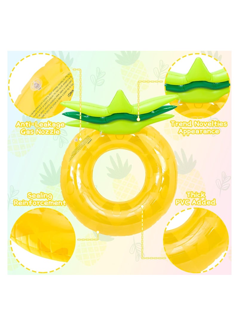 Pineapple Inflatable Float Giant Inflatable Pool Float Tube Pool Swim Ring Inflatable Pool Lounger Water Fun Giant Blow Up Summer Beach Swimming Raft Adults