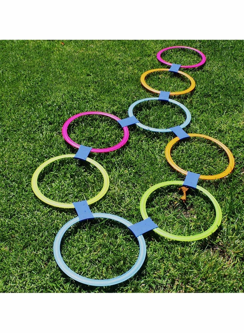 10Pcs Ring Toss Game Set for Kids Outdoor Carnival Garden Birthday Party Fun Fast Agility Training