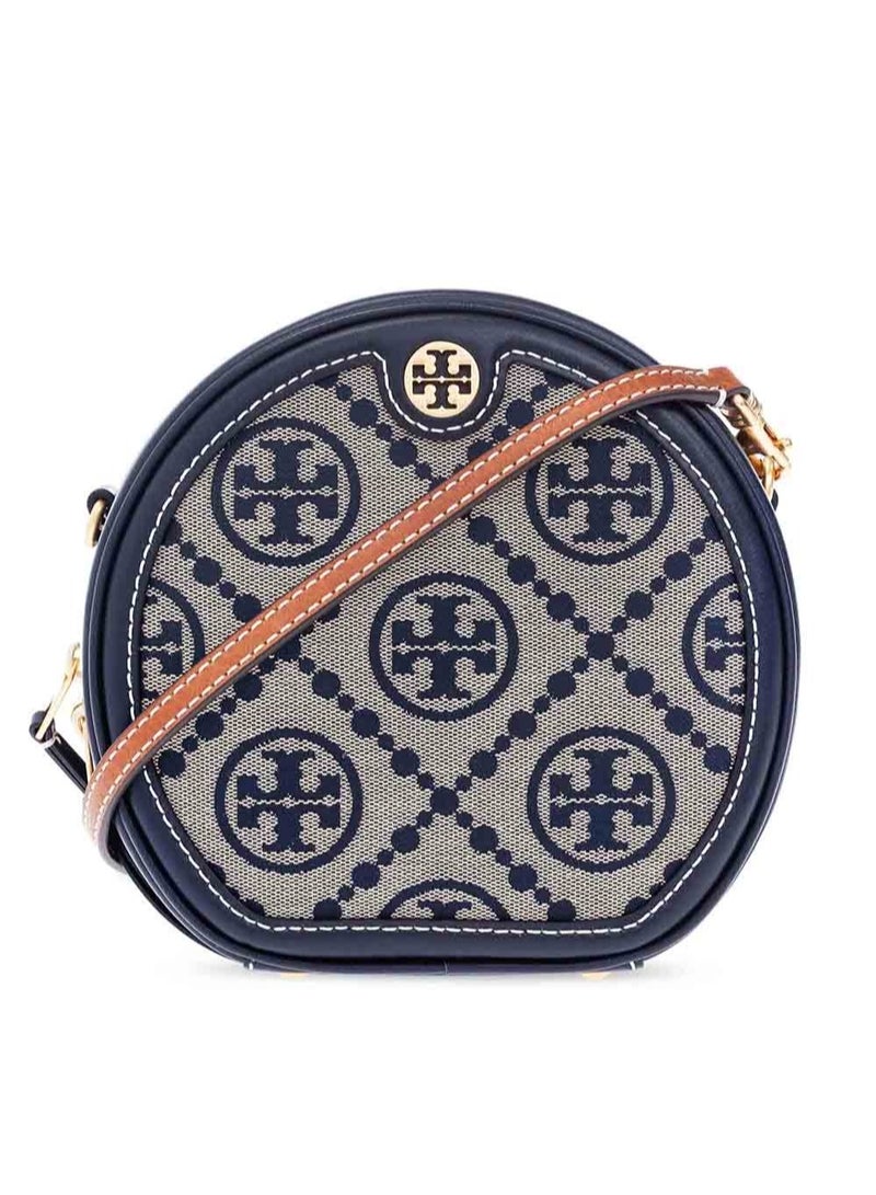 Tory Burch Navy Blue ‘Moon’ Round Shoulder Bag