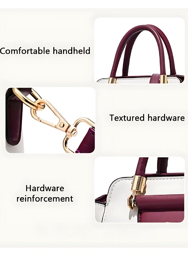 Women's Versatile Contrast Color Crossbody Bag, Ladies Large Capacity Shoulder Bag Handbag Tote Bags Clutch Bag, Fashion Daily Commuting Sling Bag Side Bag for Girls College Students