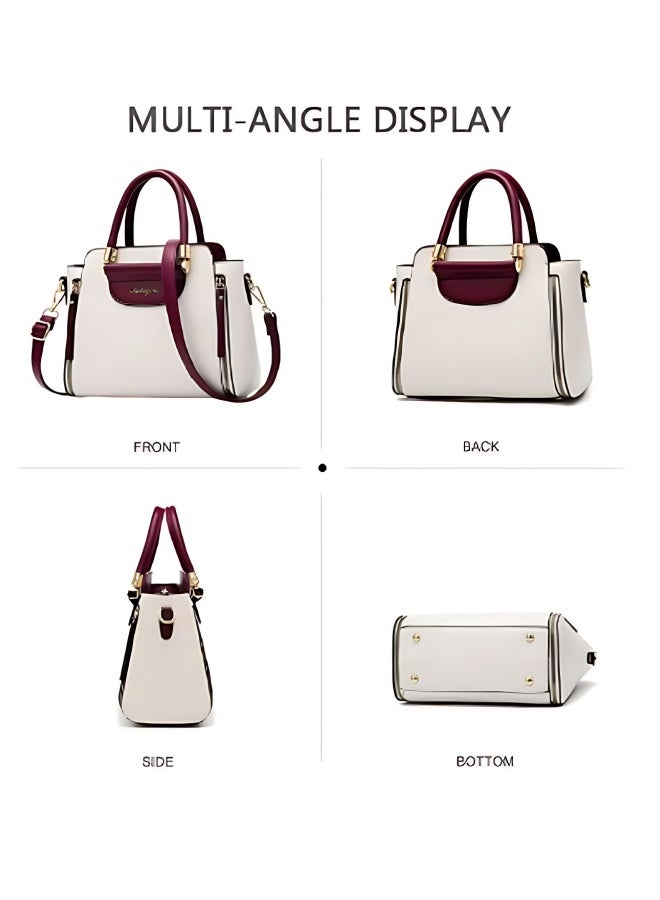 Women's Versatile Contrast Color Crossbody Bag, Ladies Large Capacity Shoulder Bag Handbag Tote Bags Clutch Bag, Fashion Daily Commuting Sling Bag Side Bag for Girls College Students