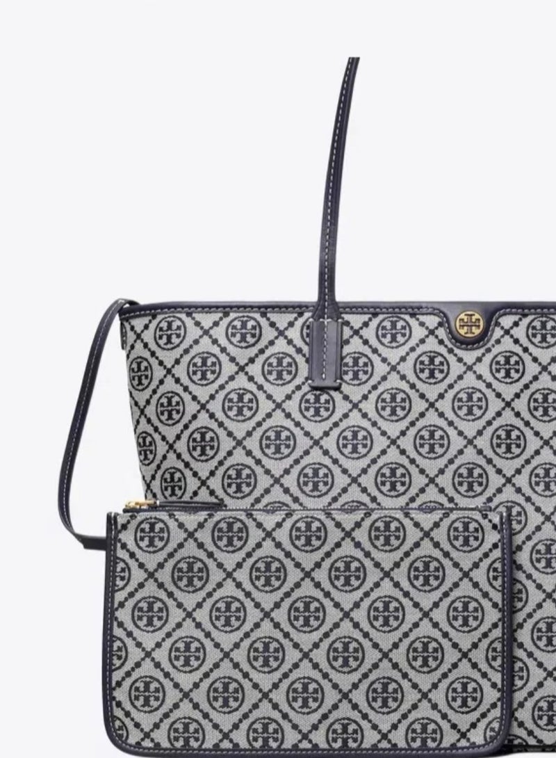 Tory Burch T Monogram Classic Print Tote Bag Shopping Bag Shoulder Bag