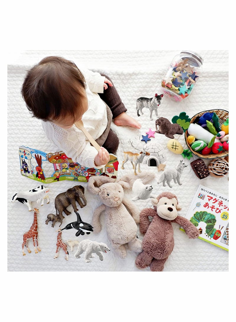 10Pcs Polar Animals Figurines, SYOSI Arctic Animal Toy Figurines Set, Realistic Animal Models, Arctic Circle Ocean Sea Animal Figurines Playset for Kids, Educational Toys