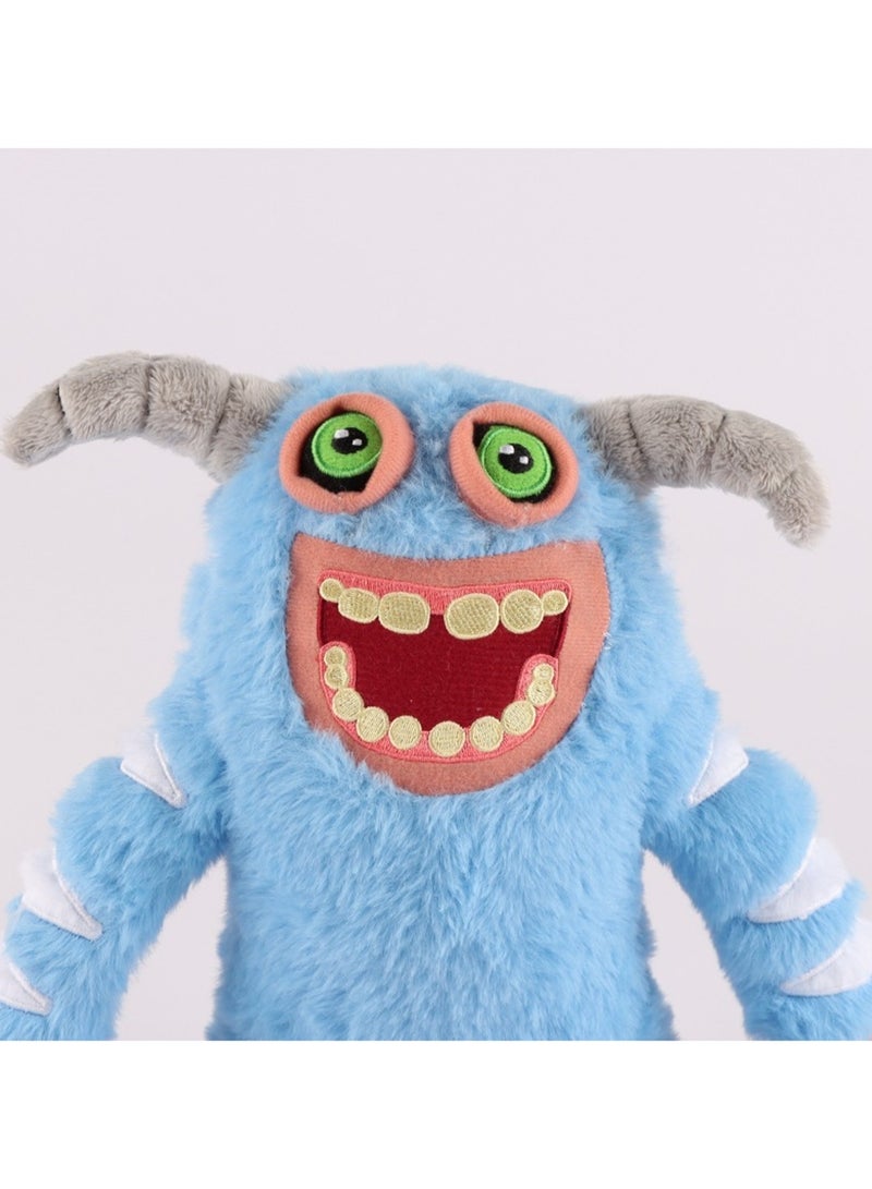 28 CM Monsters Plush Toy Soft Stuffed Doll For Girls And Boys All Ages Gift （Blue）