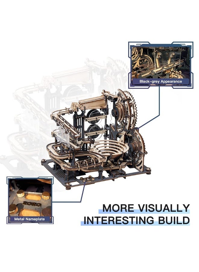 Marble Run to Build, 294-Piece Wooden Marble Maze STEM Toy Building Sets for Teens & Adults Unique Hobbies Kit/Gift
