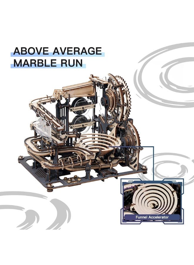Marble Run to Build, 294-Piece Wooden Marble Maze STEM Toy Building Sets for Teens & Adults Unique Hobbies Kit/Gift