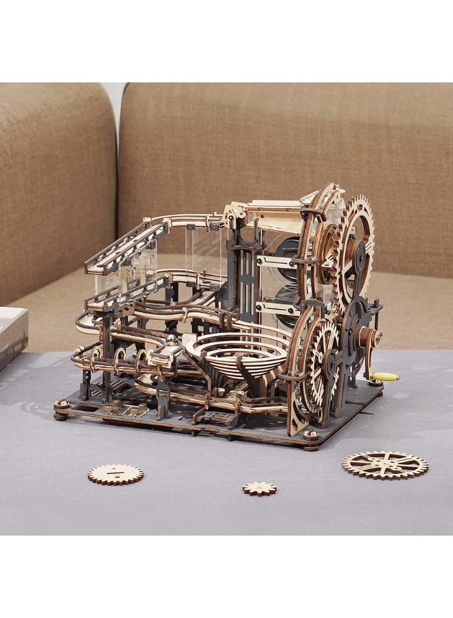 Marble Run to Build, 294-Piece Wooden Marble Maze STEM Toy Building Sets for Teens & Adults Unique Hobbies Kit/Gift