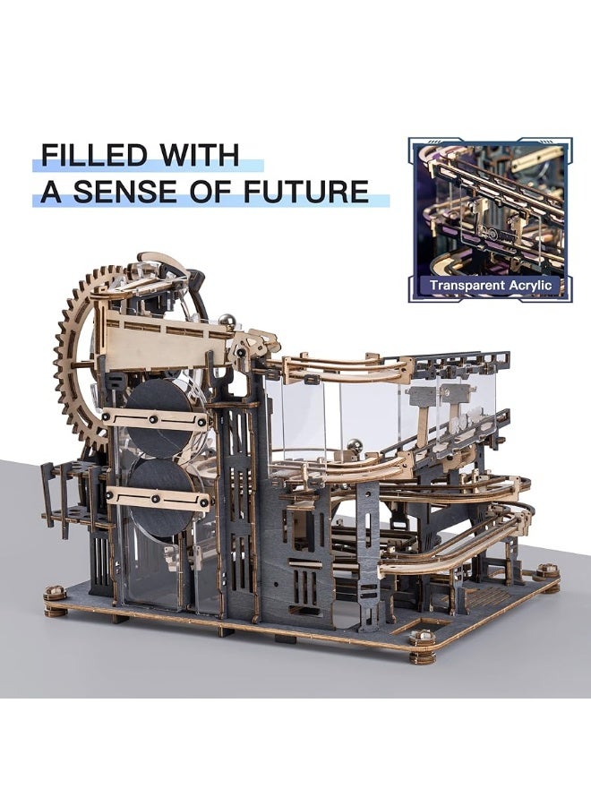 Marble Run to Build, 294-Piece Wooden Marble Maze STEM Toy Building Sets for Teens & Adults Unique Hobbies Kit/Gift