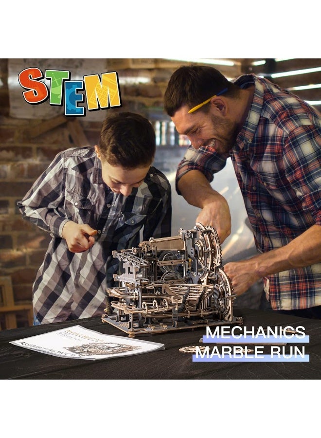 Marble Run to Build, 294-Piece Wooden Marble Maze STEM Toy Building Sets for Teens & Adults Unique Hobbies Kit/Gift