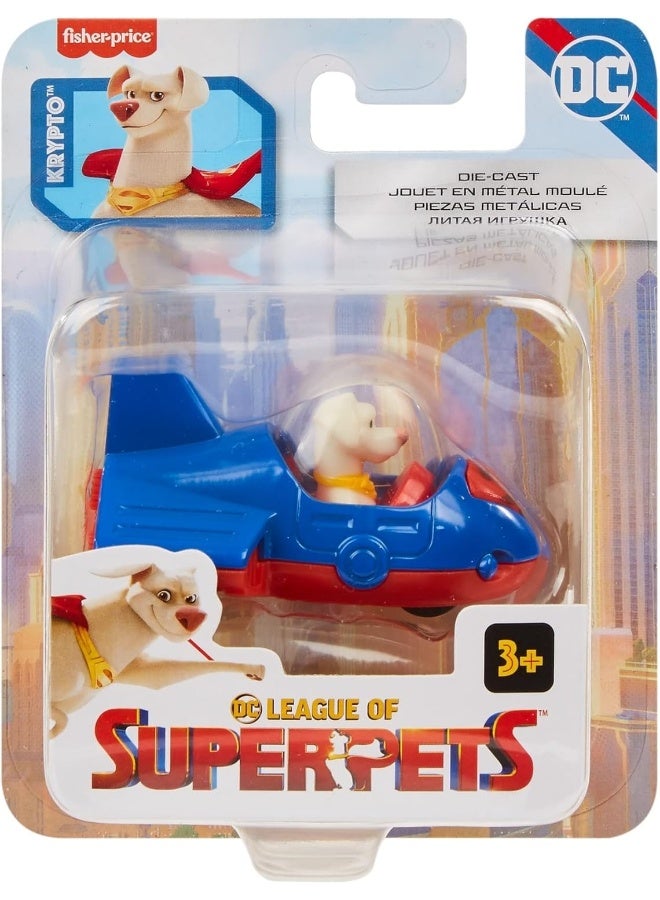 Fisher-Price DC League of Super Pets Basic Krypto Vehicle, Baby Toy, 36 Months and Up