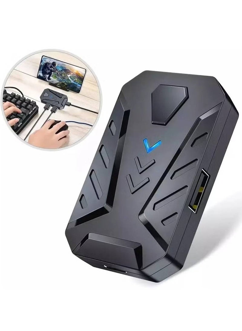 4 In 1 One Hand Gaming Keyboard And Mouse Backlight Wireless Bluetooths Game Converter For Android IOS Mobile Phone