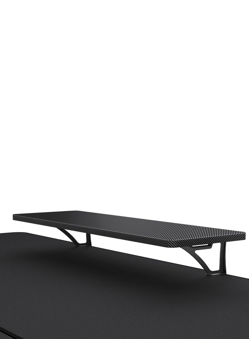 E-STAR 140 Gaming Desk, Full Desk Mouse Pad, Removable Monitor Stand, Shields for Transmission Shaft & Motor, Cable Tray for Easy Management, Headset Hook, Black | 3MSTA3WB.0001