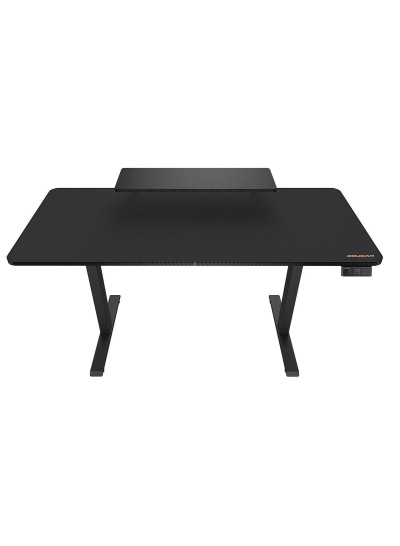 E-STAR 140 Gaming Desk, Full Desk Mouse Pad, Removable Monitor Stand, Shields for Transmission Shaft & Motor, Cable Tray for Easy Management, Headset Hook, Black | 3MSTA3WB.0001