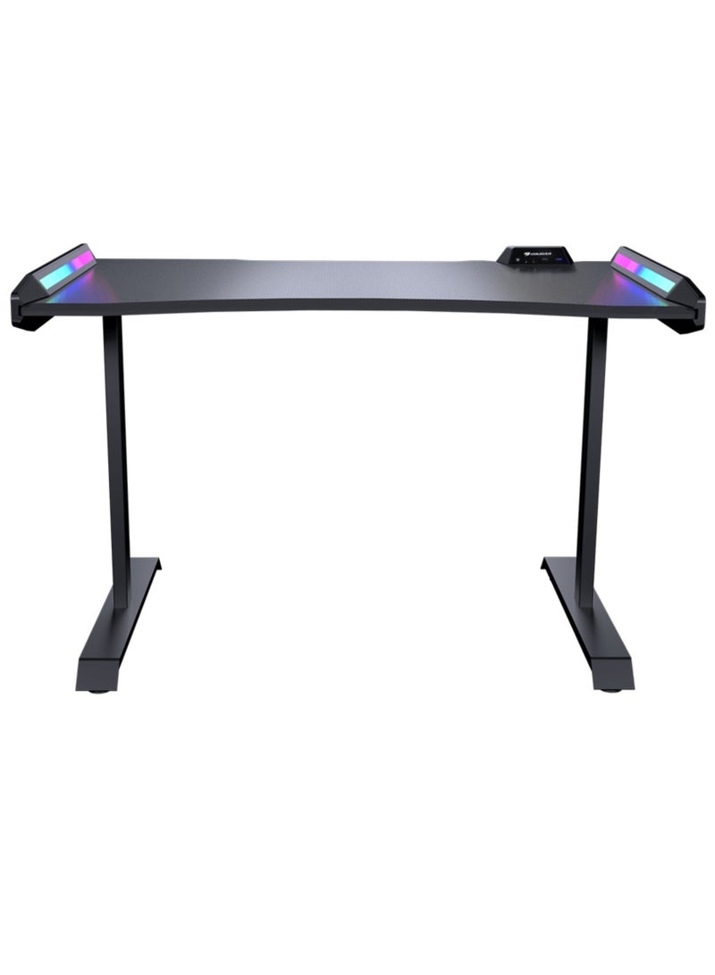 Cougar Mars 120 Gaming Desk, USB 3.0 (1), USB 2.0 (1), 3.5mm Audio Jack (2) RGB Button - Black | 3M1201WB.0001