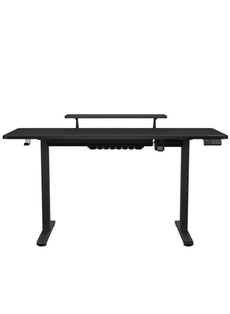 E-STAR 120 Gaming Desk, Full Desk Mouse Pad, Removable Monitor Stand, Shields for Transmission Shaft & Motor, Cable Tray for Easy Management, Headset Hook, Black | 3MSTA1WB.0001