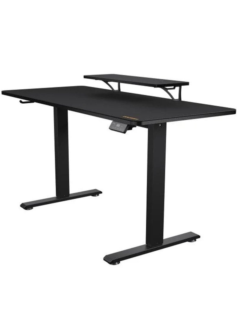 E-STAR 120 Gaming Desk, Full Desk Mouse Pad, Removable Monitor Stand, Shields for Transmission Shaft & Motor, Cable Tray for Easy Management, Headset Hook, Black | 3MSTA1WB.0001