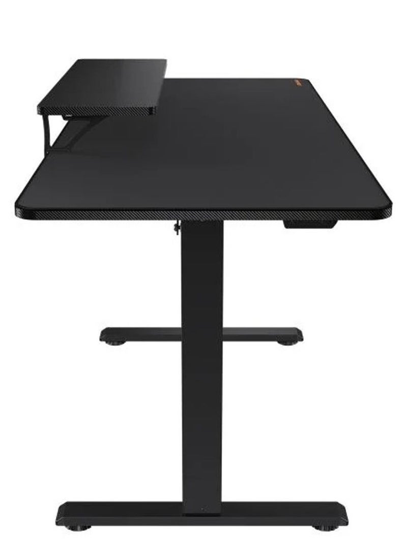 E-STAR 120 Gaming Desk, Full Desk Mouse Pad, Removable Monitor Stand, Shields for Transmission Shaft & Motor, Cable Tray for Easy Management, Headset Hook, Black | 3MSTA1WB.0001