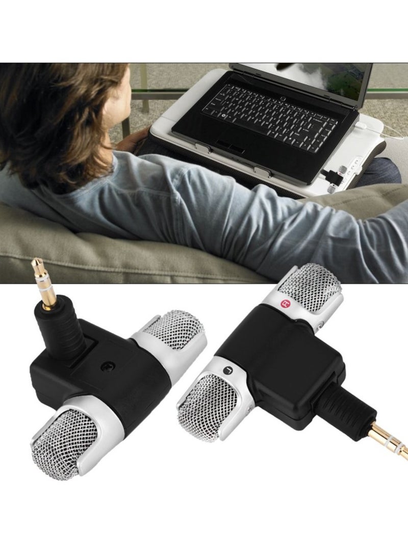 High-Quality Mini Omnidirectional Condenser Microphone with 3.5mm Gold-Plated Plug for PC, Laptop, and Camera - Perfect for Streaming and Recording