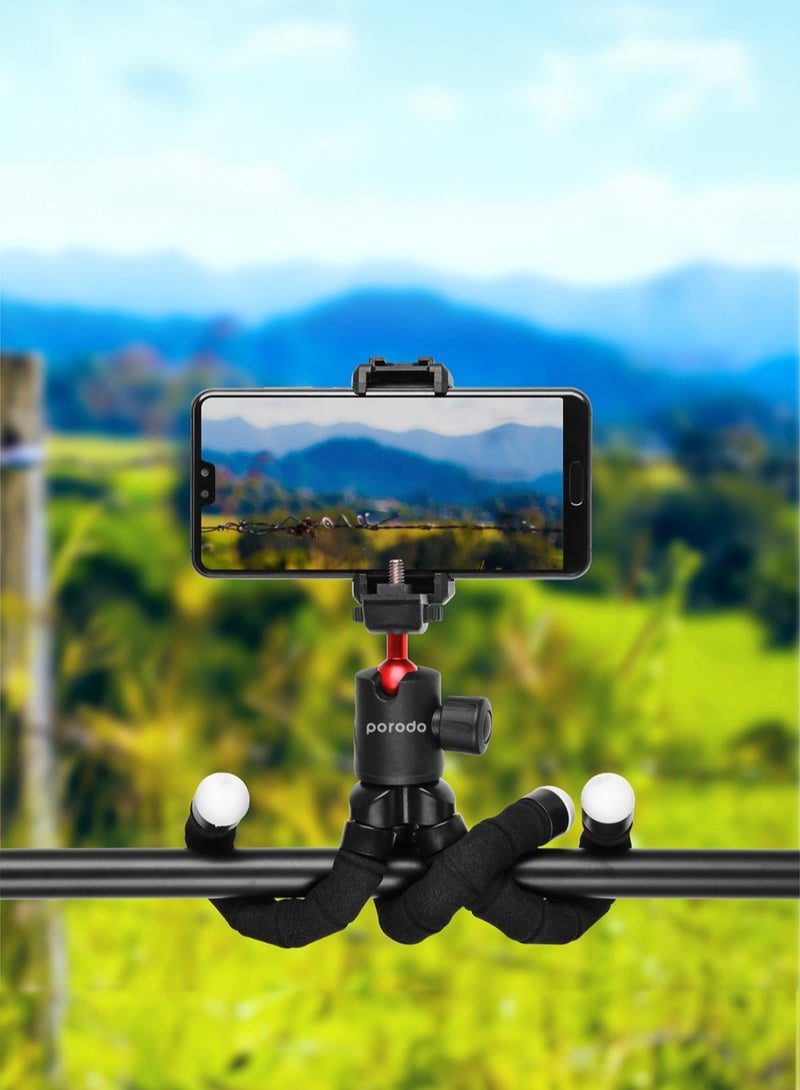 Table Tripod with Phone Holder - Black