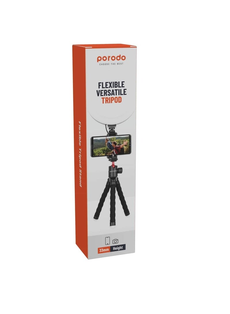 Table Tripod with Phone Holder - Black