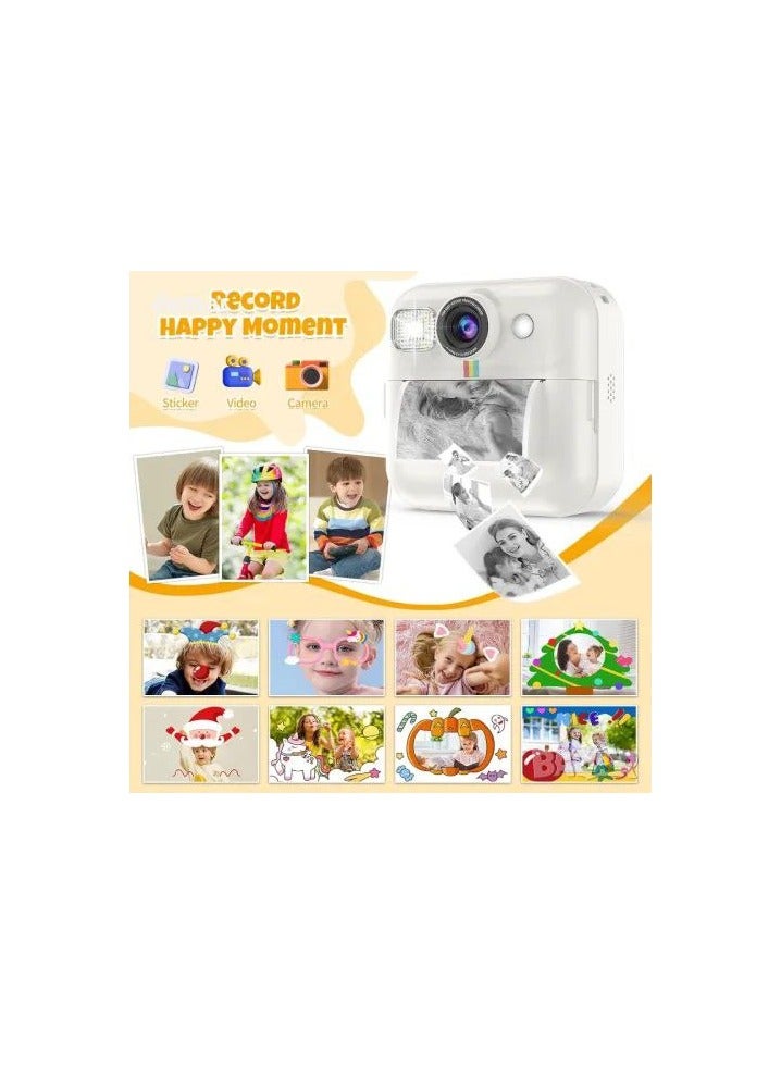 Instant Print Camera: Vibrant Color 1080P Selfie Camera With Photo Paper And Creative Art Pens For Kids – Unleash Imagination And Fun