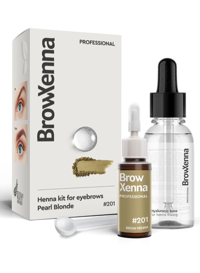 Brow Henna Kit with Hyaluronic Mixing Base Included | #201 Pearl Blonde