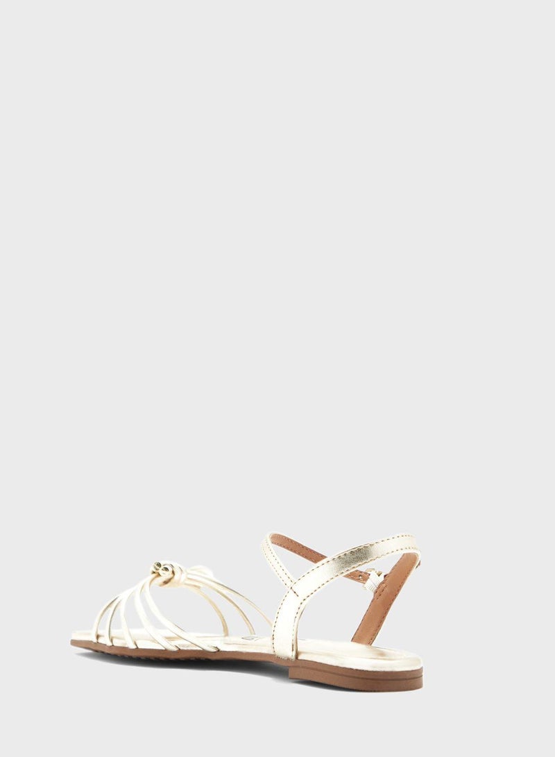 Adeline Ankle Strap Low Heel Sandals