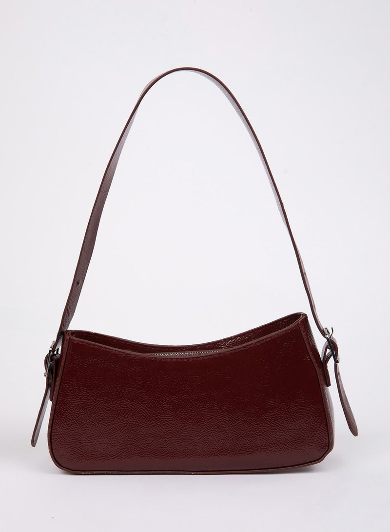 Zipper Detail Shoulder Bag