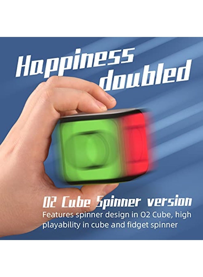 Cuberspeed QY Toys 1x1x1 Speed Cube 02 Black 1x1 Magic Cube Puzzle QY Toys O2 Cube Fidget Spinner