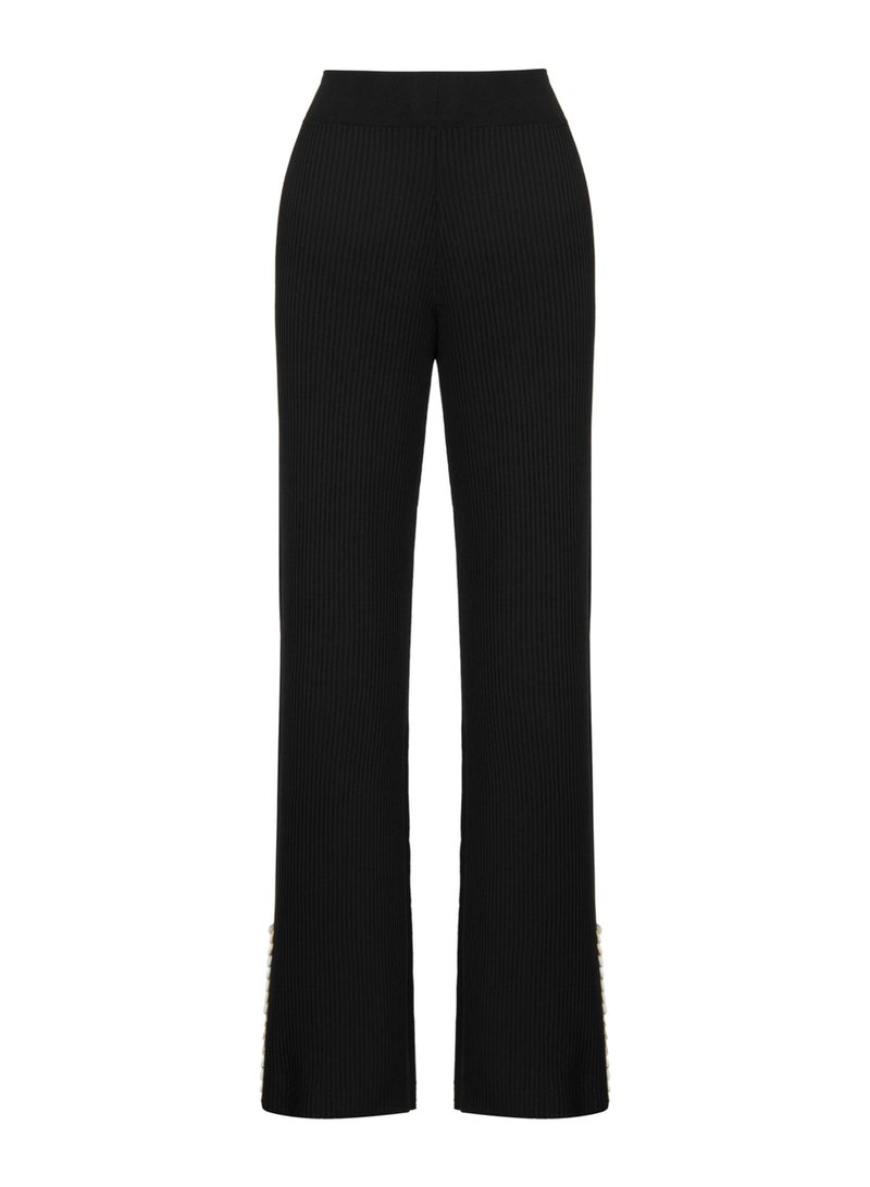 Pearl Beaded Knitted Trousers