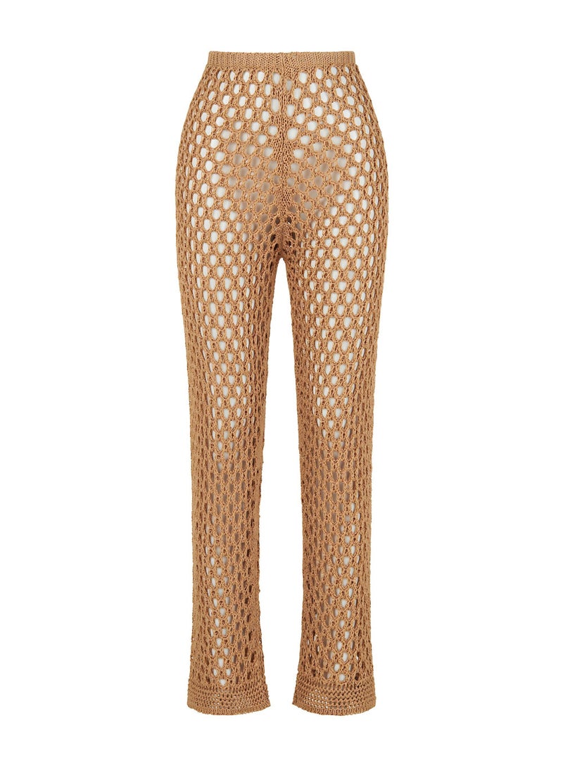 Fishnet Knit Trousers