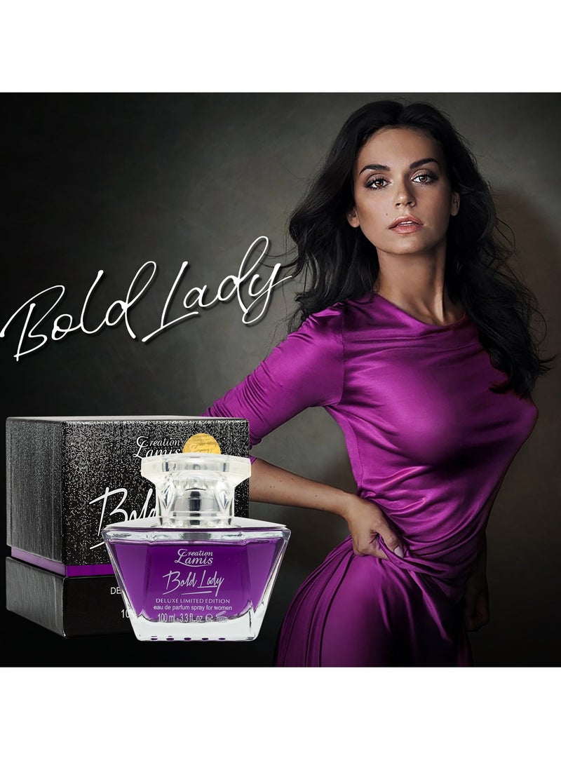 Deluxe Bold Lady Eau de Parfum For Women 100ml and Creation Lamis Deluxe Everyone Perfume de Toilette Spray  For Unisex 100ml (Combo Pack)