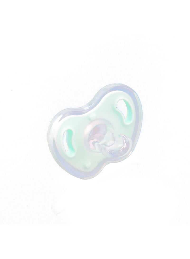 4 Packs Of Baby Flat Head Pacifier Wide Mouth Apple Simulation Breast Milk Soft And Solid Feeling