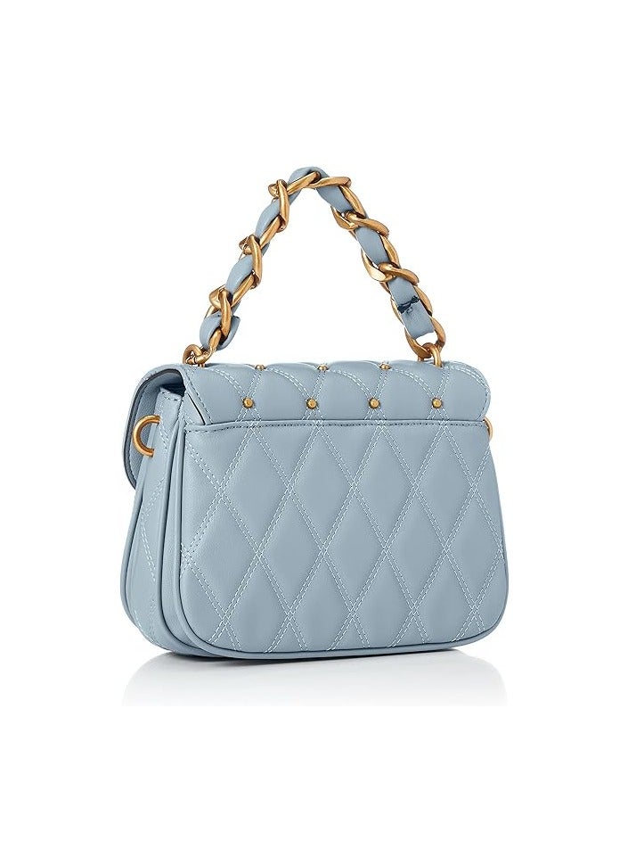 GUESS Womens Triana Flap Shoulder Bag Shoulder Bag,QS855319,22 x 9 x 17 cm; 800 g,Blue