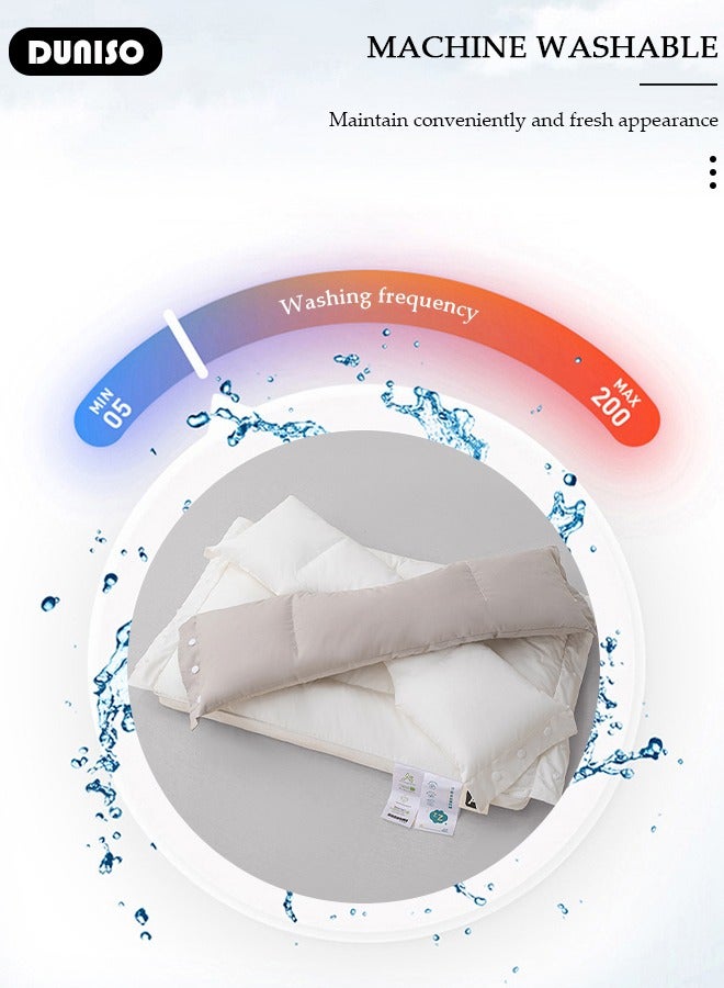 Double Layer Neck Support Pillow, Detachable 3-in-1 Neck Pillow for Shoulder and Neck Pain Relief, Ergonomic Cervical Contour Anti Snore Pillows for Front Back Side Sleepers