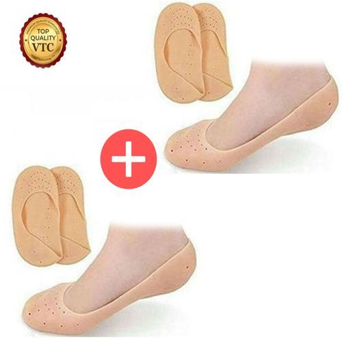 2-Pair Full Foot Length Heel Crack Guard Set