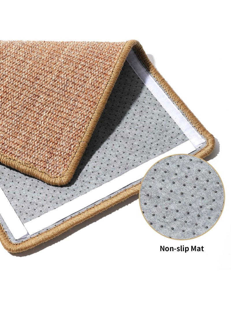 Natural Sisal Cat Scratch Mats 23.6 X 15.7 Inch Horizontal Cat Floor Scratching Pad Rug, Protect Carpets and Sofas