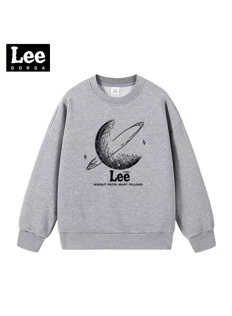 Lee Brand Hoodie Loose Casual Round Neck Long Sleeved Hoodie