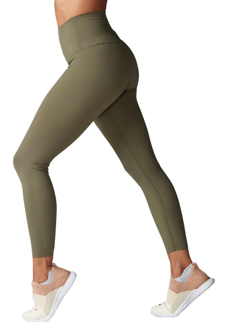 HIGH WAISTED 7/8 TIGHT OLIVE SMALL