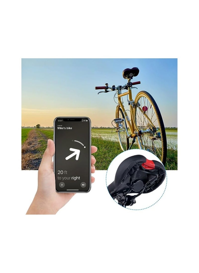 Airtag Bicycle Mount, Airtag Bike Mount Holder, Water Resistant Anti-Shake Bike Mount Holder, Hidden Under Seat Cases Protectors for Airtags Easy Attach Road Mountain Bicycle Fits Any MTB, E-Bike