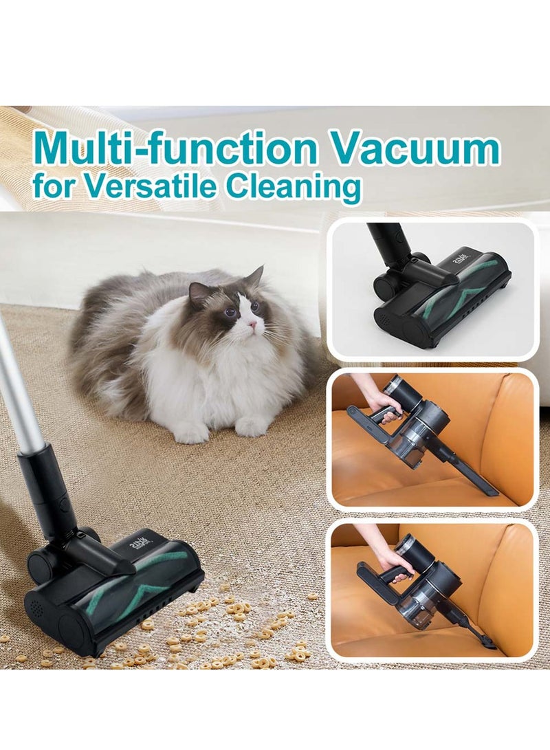 2-in-1 Wireless Vacuum Cleaner (380W+25W) with 1 Litre Capacity, Winning Star ST-5044 27KPA Household Portable Handheld Vacuum Cleaner - Black & Silver